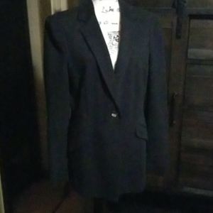 Andrea Behar black blazer with one button closure